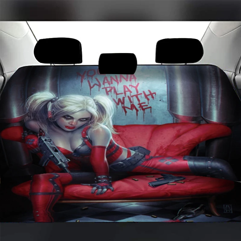 clown 3d printing womens full set of car seat cover front and rear seat protection device suitable for suv trucks and vans free global shipping