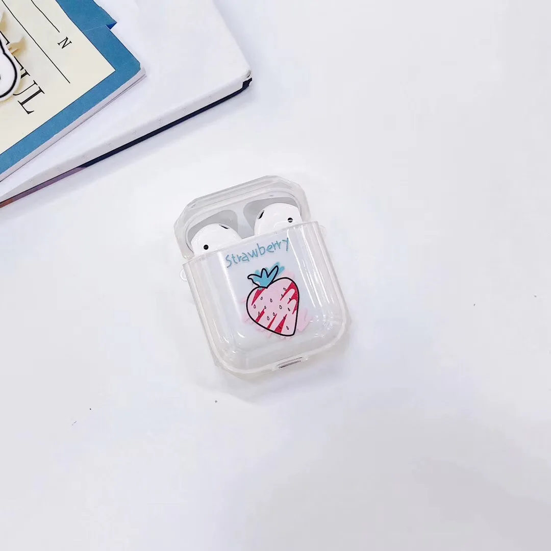 Чехол OTTWN с фруктовым узором для Airpods, милый чехол для наушников для Apple AirPods, bluetooth-гарнитура, Мягкий ТПУ силиконовый чехол