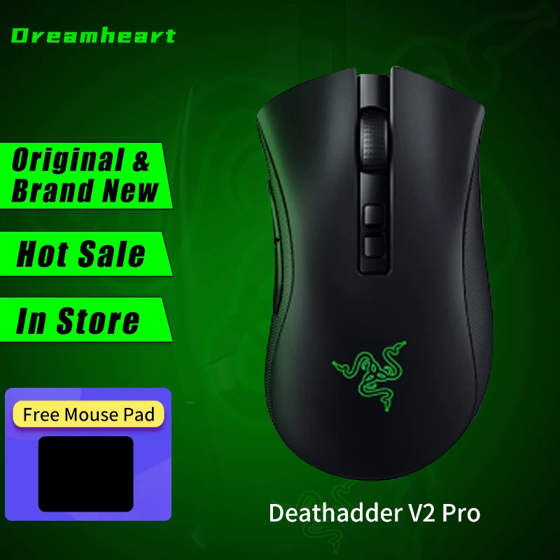 Original New DeathAdder V2 Pro Wireless 20000DPI 2.4Ghz Programmable Buttons Gaming Mouse best-in-class ergonomics for razer