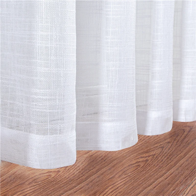 Серые льняные полузатемняющие занавески для гостиной спальни домашний декор