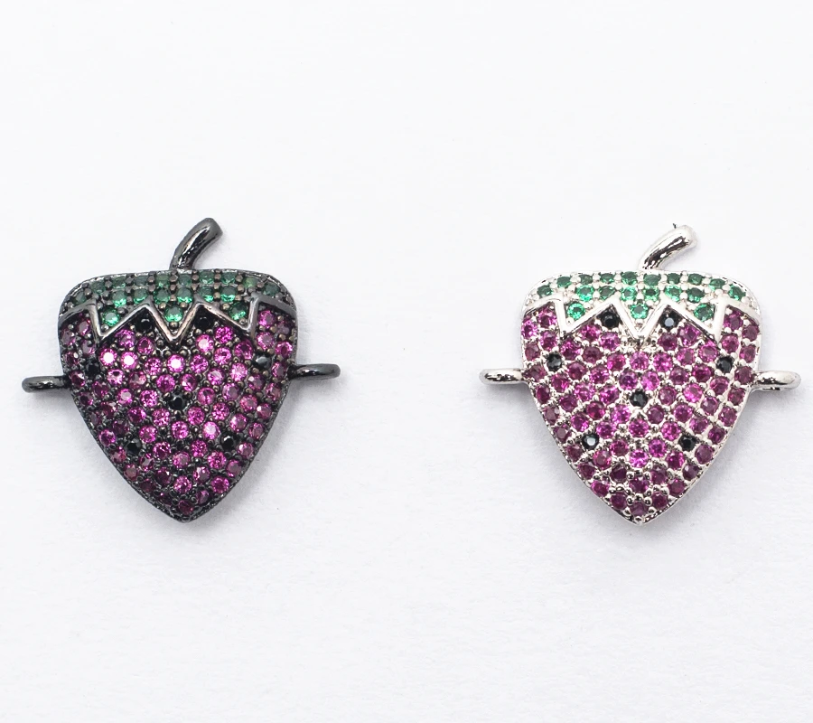 Новинка 2020 года ювелирный соединитель в форме клубники имитация фруктов серьги
