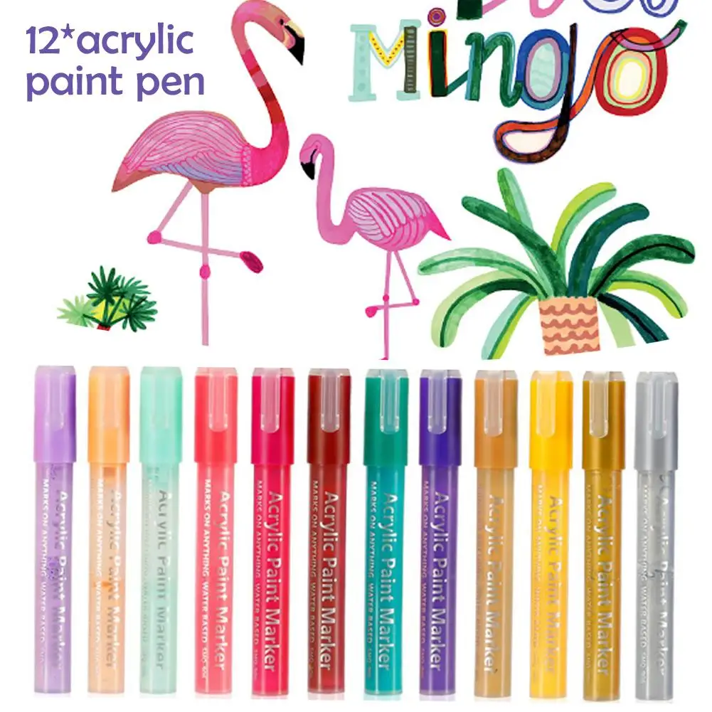 

Набор многофункциональных маркеров для рисования, 12 стекло Rock