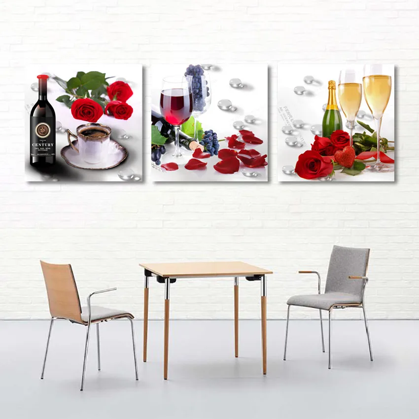 Скандинавские пучки роз Романтика планшетов для столовой холст декоративная