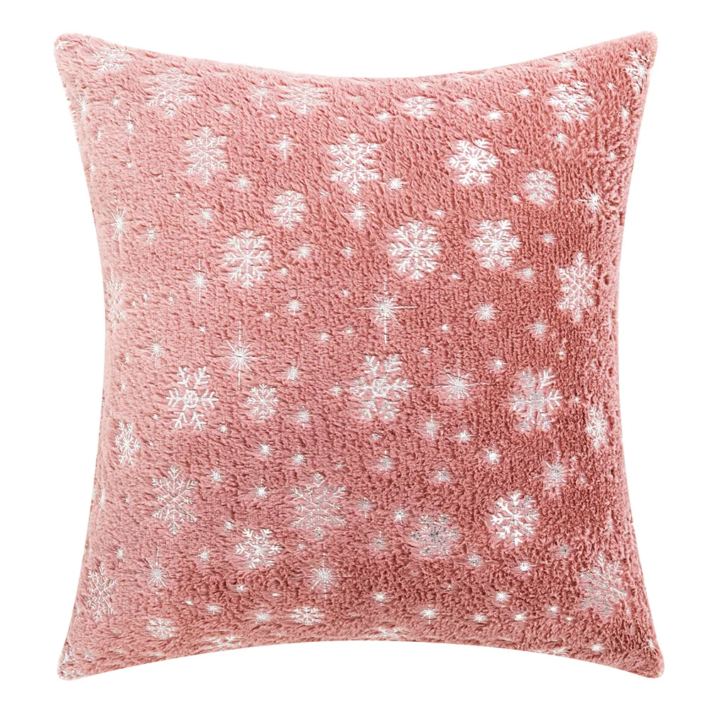 

Hot Snowflake Decorative Pillows Soft Cushion Cover Plush Throw Pillow Cover Seat Sofa Embrace Pillow Case Home Decor 45*45cm