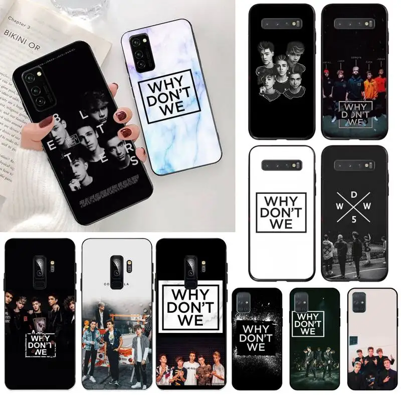 

CUTEWANAN Why dont we Black TPU Soft Phone Case Cover for Samsung S20 plus Ultra S6 S7 edge S8 S9 plus S10 5G lite 2020