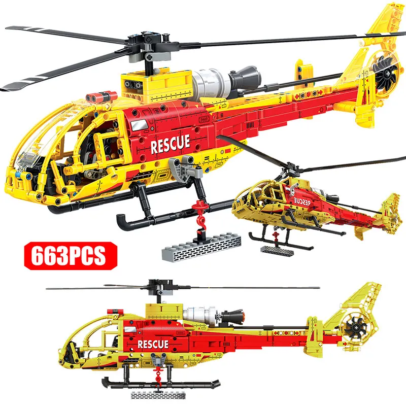 

663 шт. городской полиции военный вертолет строительные блоки механические Вертолет Модель "Сделай своими руками", Кирпичи игрушки для детей,...