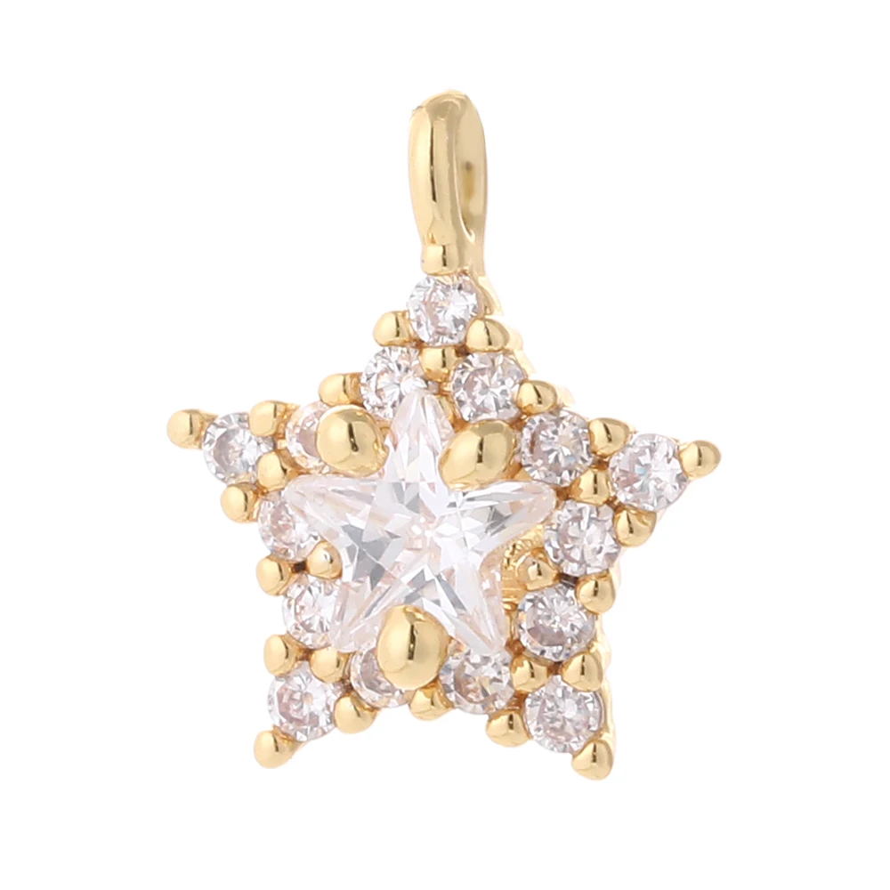 Шармы-Подвески для изготовления ювелирных изделий Золотые сердца солнце звезда