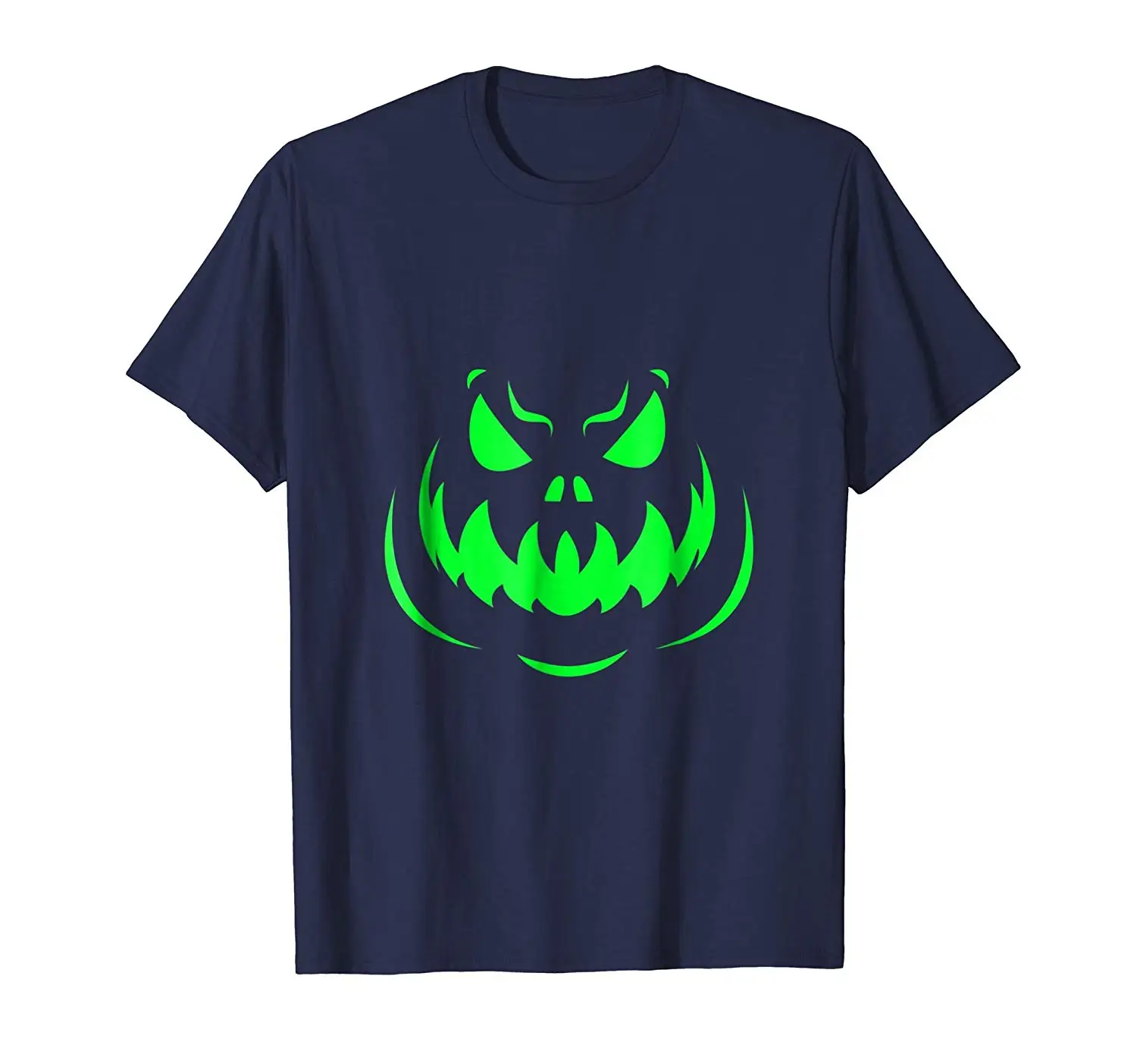

2019 Fashion Men T shirt Scary Face Halloween Tshirt Dark Green
