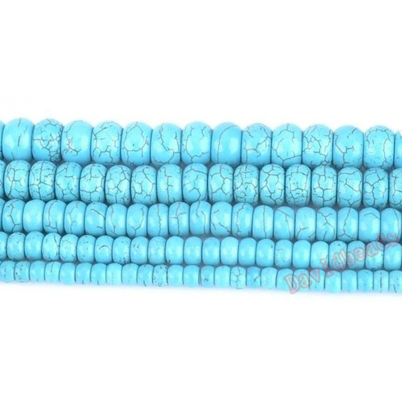 Круглые бусины из бирюзового говлита 16 дюймов 6 8 10 12 мм|prices beads|rondelle beadsturquoise rondelle