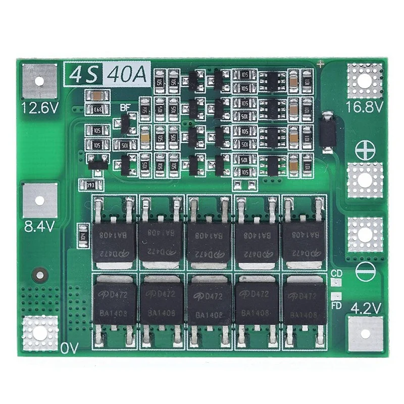 4S 40A литий-ионная литиевая батарея 18650 зарядное устройство Pcb плата защиты Bms для