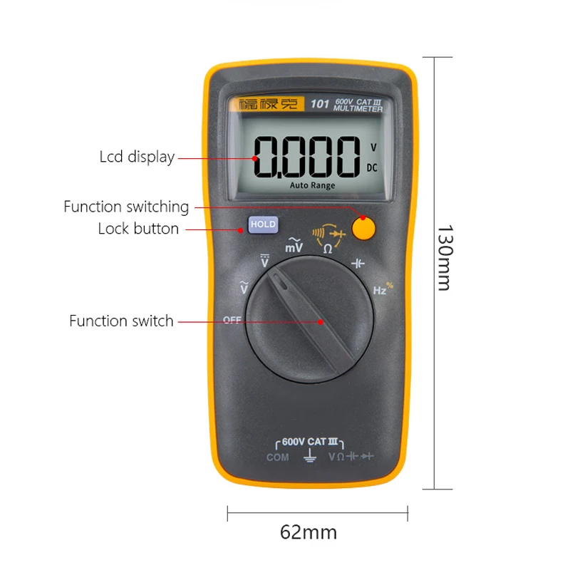 Цифровой базовый карманный цифровой мультиметр Fluke 101 F101 Электрический