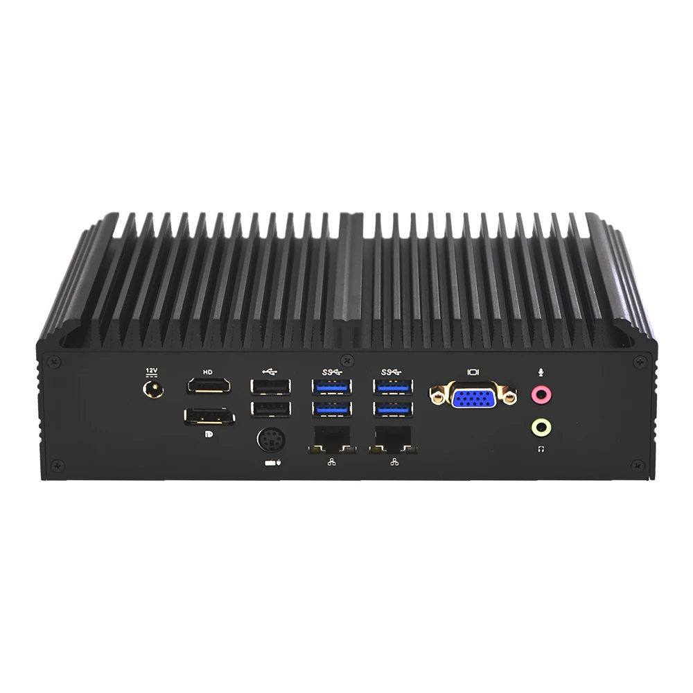 Qotom Мини ПК Q1012X Celeron 4305U промышленный компьютер 6 RS232/RS485 двойная Lan 8 USB POS KIOSK IPC |