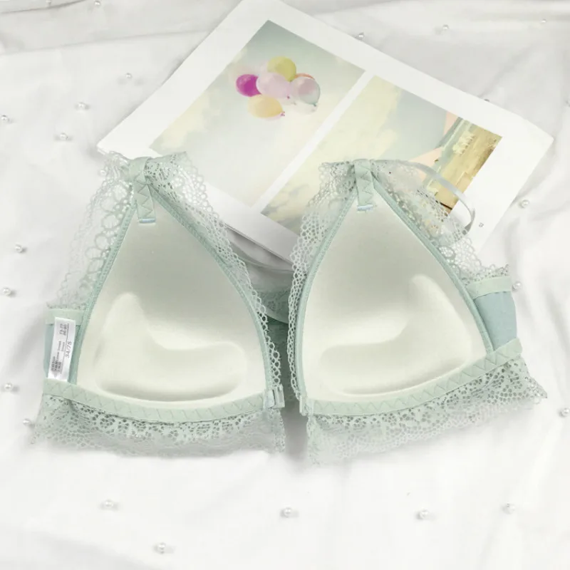 

Sexy Backless Lace Bralette Wireless Front Closure Bra Adjusted Push Up Bras for Women Brassiere Comfort Lingerie Underwear