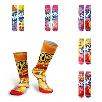 trend compression street chips cotton socks skateboarding teen unisex casual standard thick womens socks funny novelty sock sox
