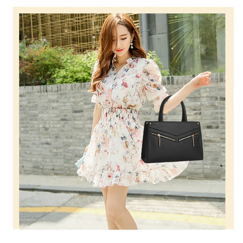 

New 2020 Summer Handbag Tote Women Bag Over-Shoulder Crossbody-Leather Brown Black Designer Casual Summer Messenger
