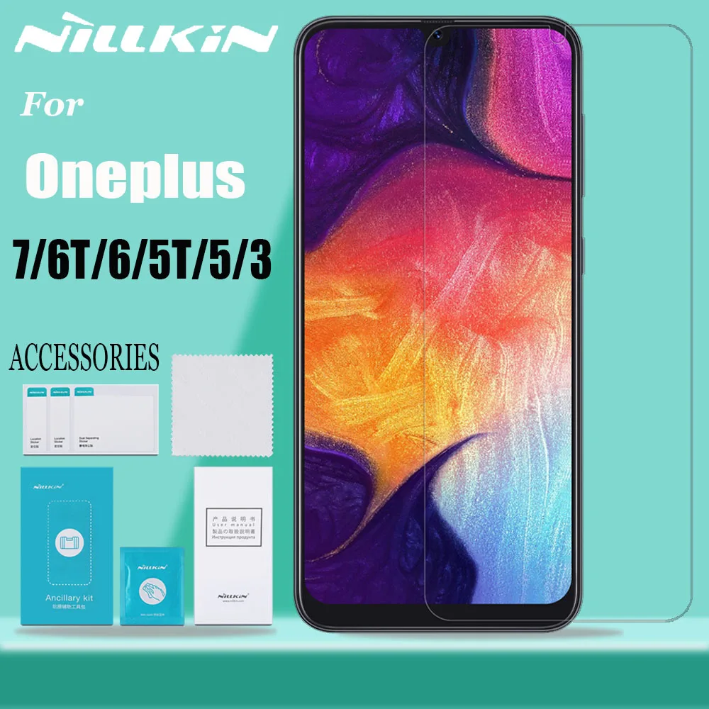 Oneplus 7T 7 6T 6 5T 5 3 протектор экрана из закаленного стекла Nillkin 9H прозрачное Защитное стекло для One Plus 7T 7 6T 6 5T 5 3