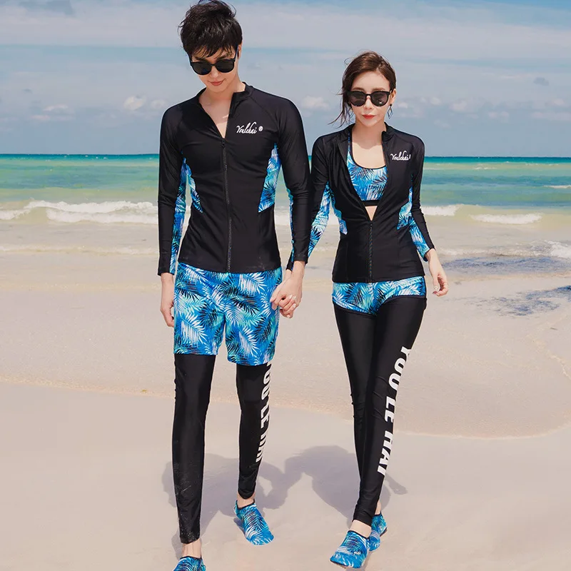 Long Sleeve Swimming Suit For Women Swimwear Windsurf Couple Ensemble Female Pants Sun Protective Training Surf Big Yards Floral | Спорт и