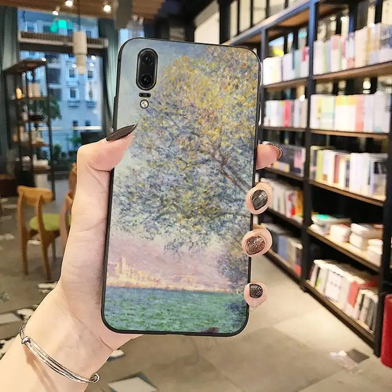 

Claude Monet retro art painting funda cover coque Phone Case For Huawei honor Mate P 10 20 30 40 Pro 10i 9 10 20 8 x Lite