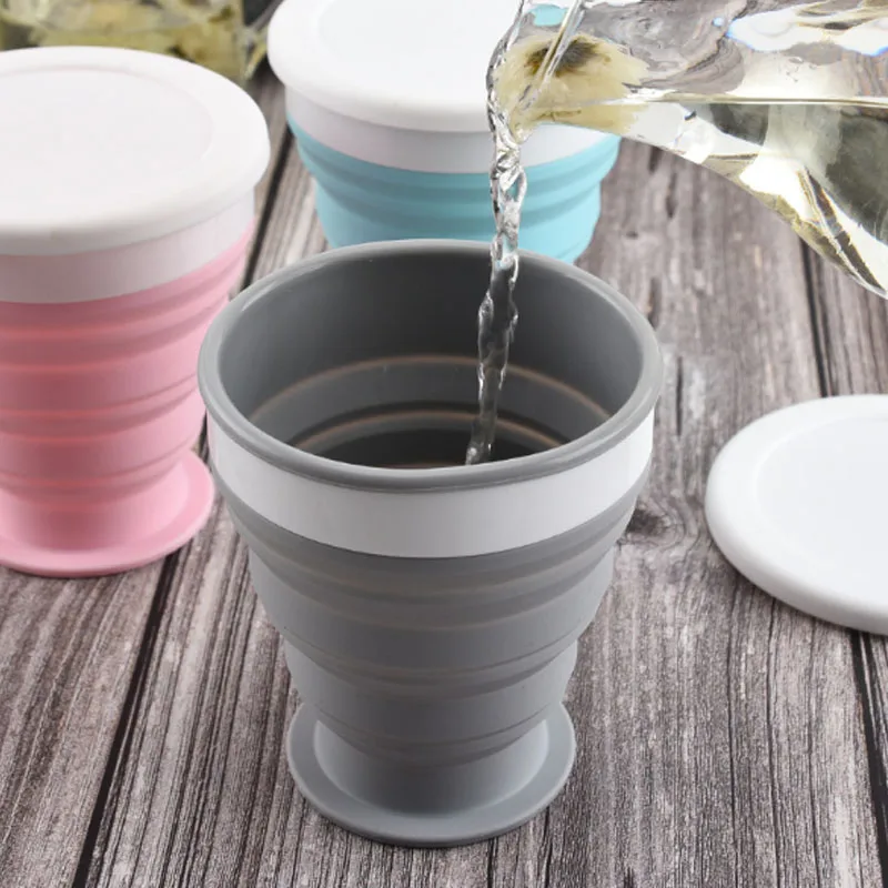 

Складная кофейная чашка, силиконовая дорожная чашка, портативные телескопические кружки с крышкой, ручная чашка для пищевых продуктов, спо...