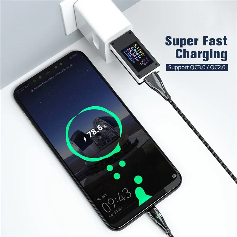 5А Магнитный кабель USB C Type c Сверхбыстрый зарядный Micro usb быстрое зарядное