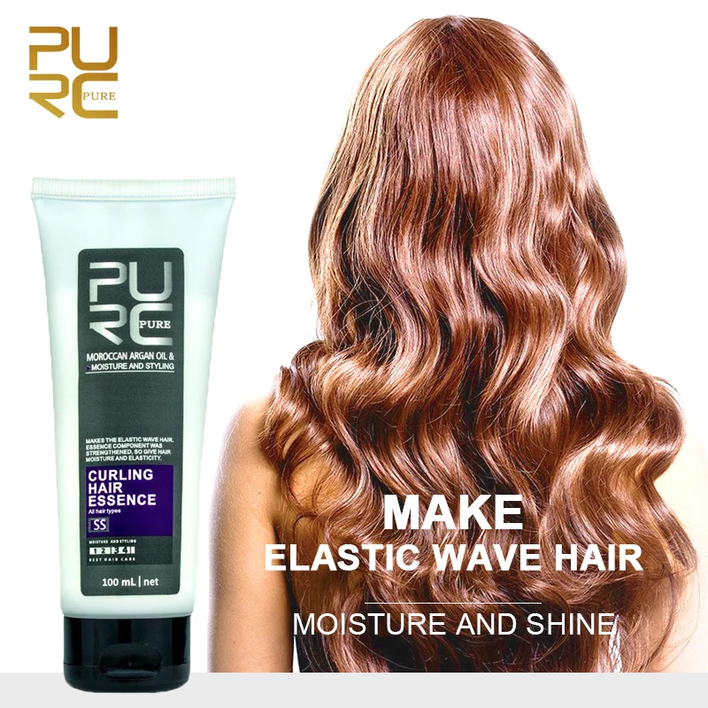 

PURC Curly Hair Conditioner Enhancer Argan Oil Elastic Wave Styling After-Shampoo Curly Hair Mask Products Treatment Care 100ml