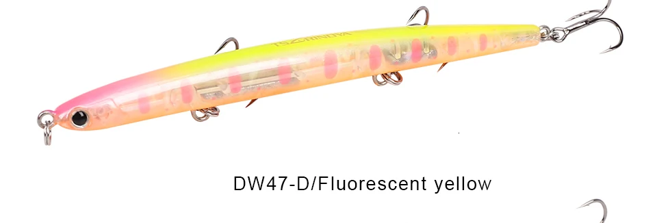 TSURINOYA DW47 морская приманка для рыбалки карандаш 12 г 110 мм тройные Крючки Тонущая жесткая приманка окунь искусственная Рыбная приманка вобблер