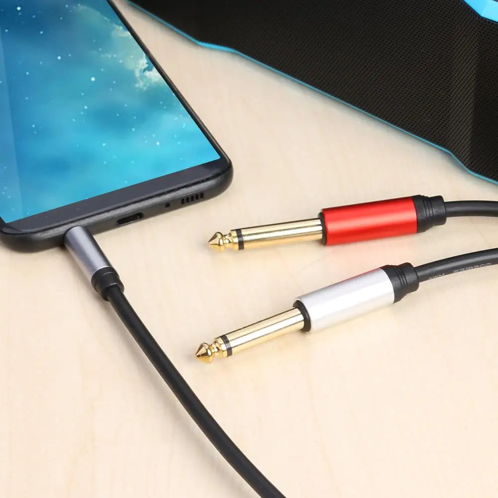 Аудиокабель Hi-Fi 1 8 м мини-кабель с разъемом 3 5 мм на двойной 6 35 для ПК утешение
