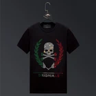 Футболка мужская, летняя, с коротким рукавом и стразами