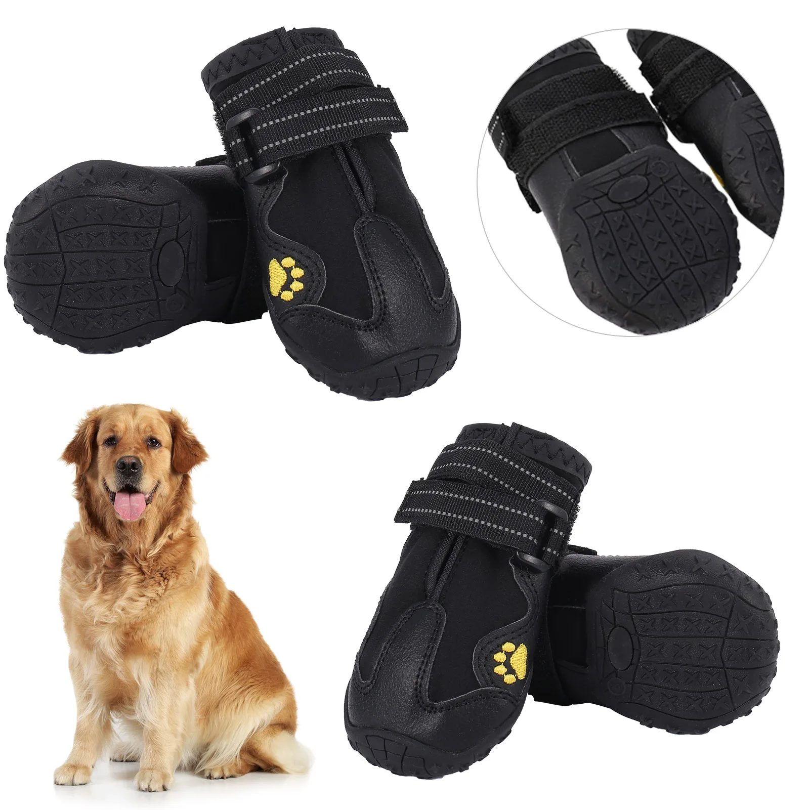 

Cool Pet Dog Shoes Waterproof Snowfield Outdoor Sport Shoe for Dogs Medium Large Dog Puppy Boots for Dogs All Weather Dropship
