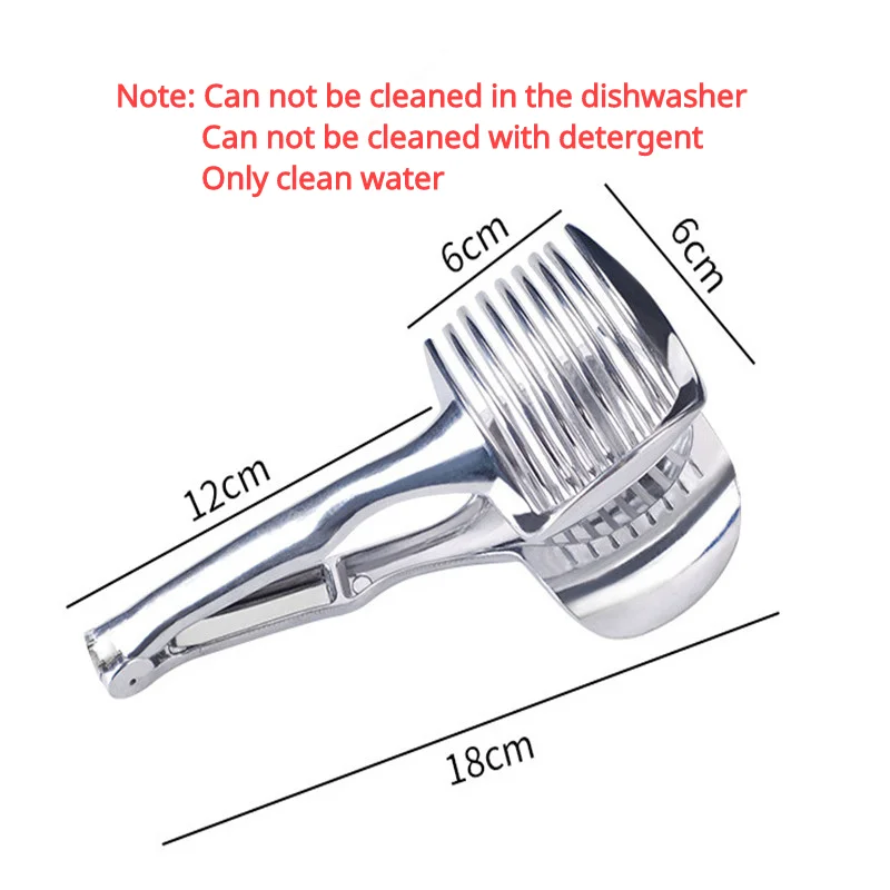 Удобный Нержавеющая сталь лук держатель для картофеля томатов механический нож