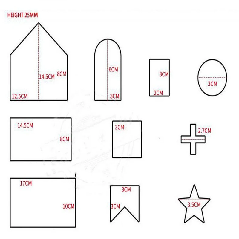 10 шт. 3D имбирный домик из нержавеющей стали стандартная форма для печенья резак