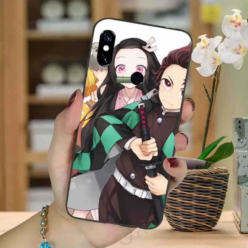 

Demon Slayer Anime cute Phone Case For Xiaomi Redmi 4x 5 plus 6A 7 7A 8 mi8 8lite 9 note 4 5 7 8 pro
