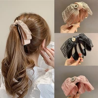 ponytail clip sweet style big bow hollow banana clip vertical clip hairpin hair accessories 2021 new headdress