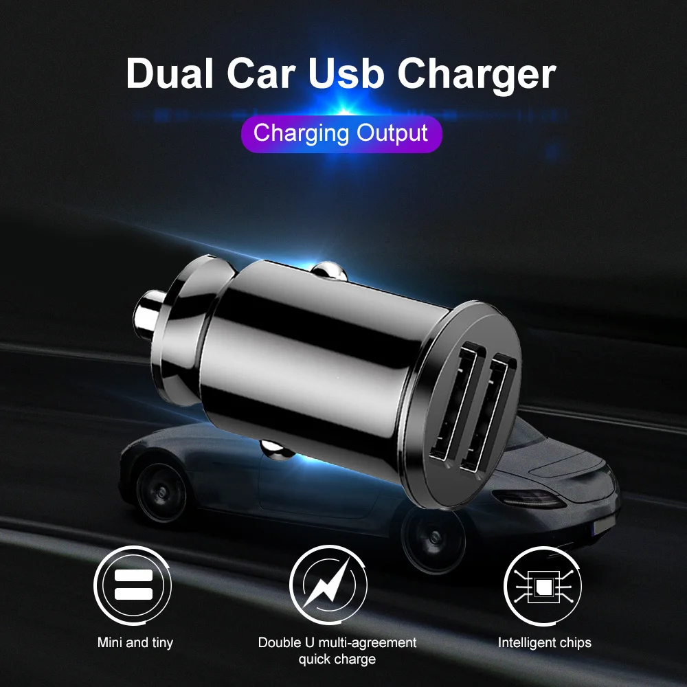 Автомобильное зарядное устройство с двумя USB-портами 4 8 А 24 Вт | Мобильные