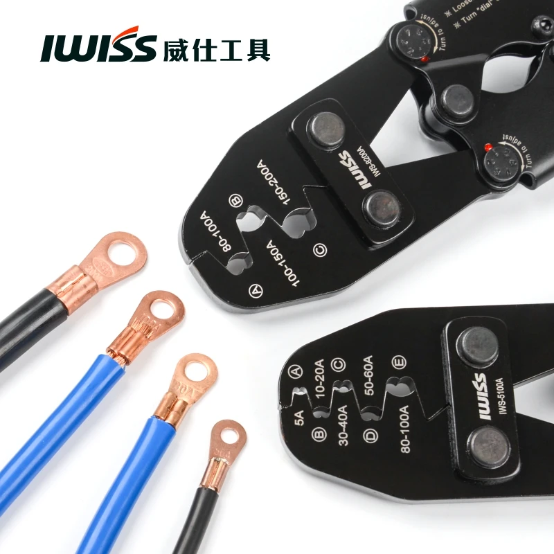 Обжимные Щипцы IWISS инструменты U-типа для обжима от 5A до 100A и 80A 200A | Инструменты