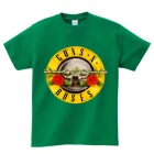 От 3 до 9 лет Детская футболка с принтом рок-группы Gun N Roses для мальчиков и девочек Rocksir Music с коротким рукавом, детская повседневная одежда NN