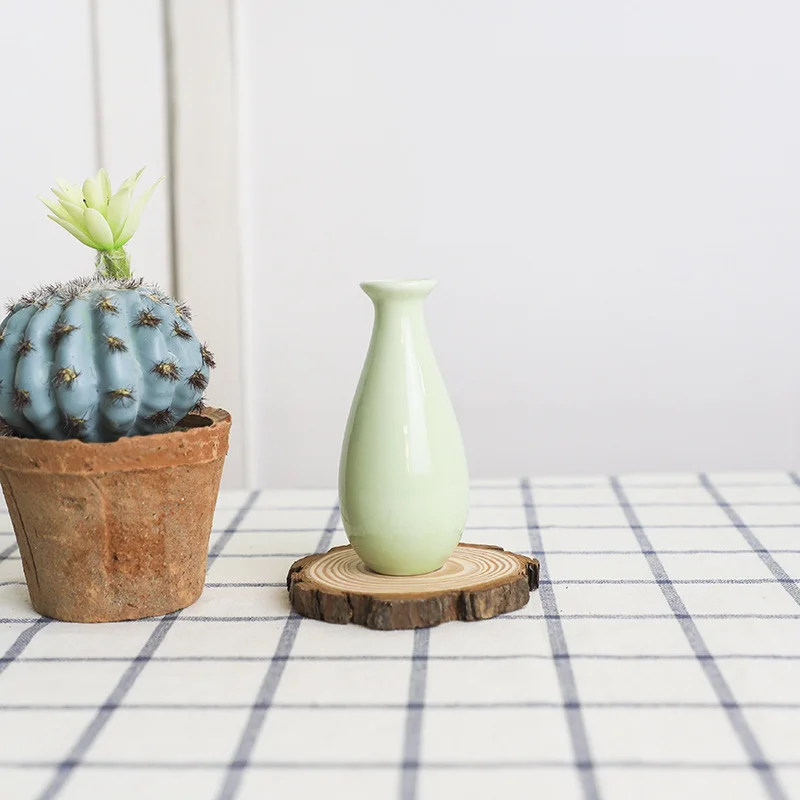 

Small Imitation Ceramic Flower Vase Basket Tabletop Plants Home Decoration Bonsai Decor Flower Arrangement Container 45*45*100mm