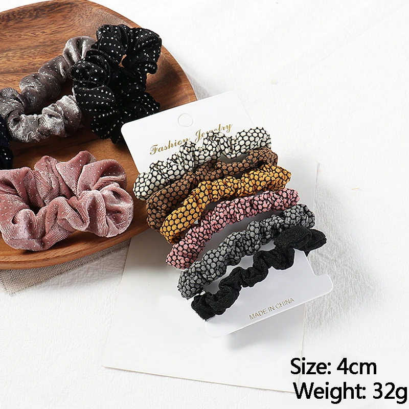 4 шт./6 шт./партия для женщин волос веревки Модный узор с волнистым рисунком Цвет