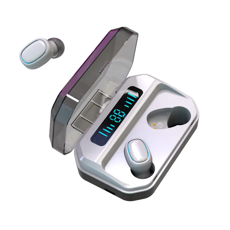 Беспроводные наушники TWS Bluetooth V5.0 Беспроводная гарнитура со светодиодным