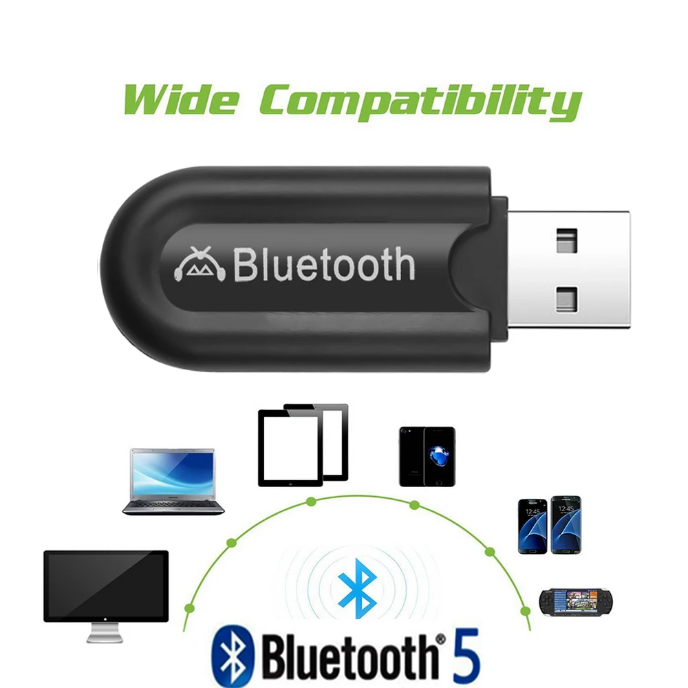 USB Power Bluetooth 5 0 автомобильный комплект беспроводной музыкальный стерео разъем 3 мм
