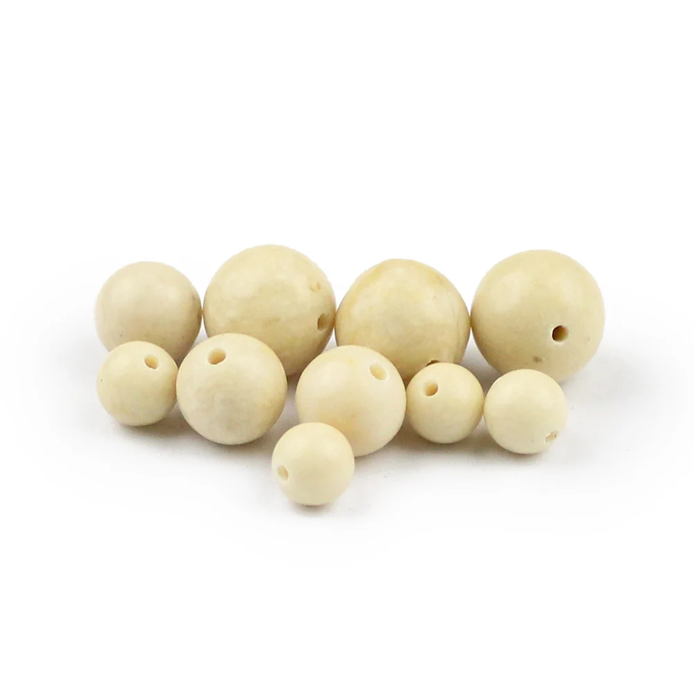 HGKLBB Rice white Natural Stone Ancient Fossils Round Spacer Loose Beads For Jewelry making 6/8/10MM DIY Bracelet Accessories | Украшения и