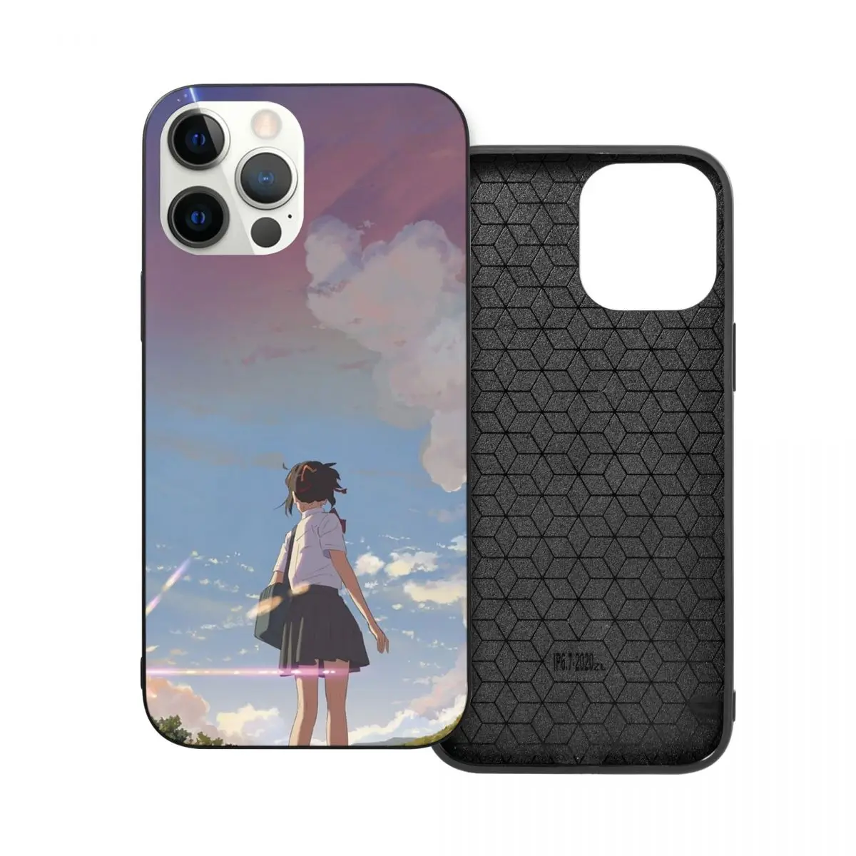 

Mitsuha PC Glass TPU Phone Bumper for iPhone 13 12 11 Xs Xr X Pro Max Mini 7 8 Se2 Plus 6 6S
