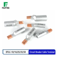 510pcs copper aluminum cable terminal bare lugs wire connector joint for mini circuit breaker nose dtlc 1016253550 splice