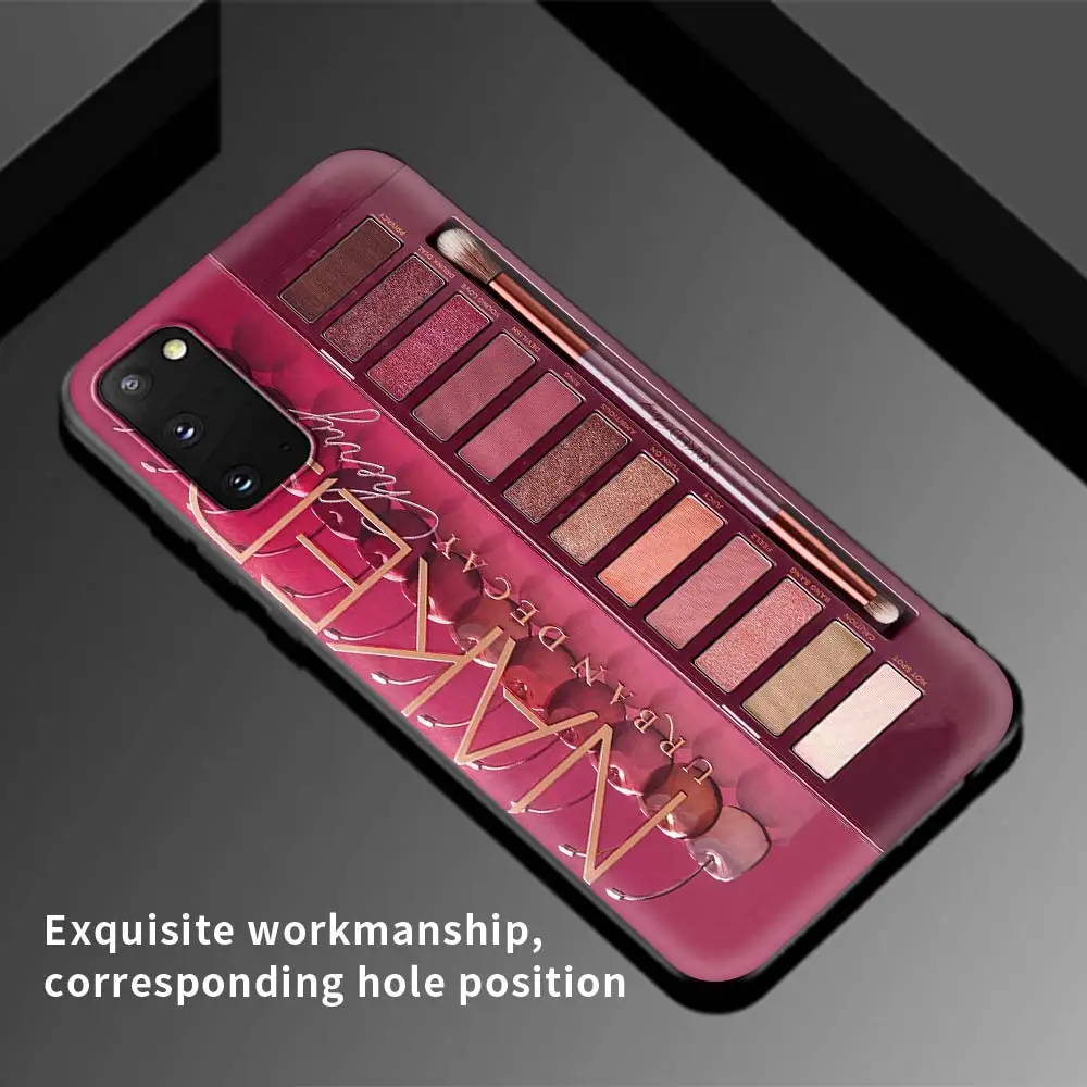 

Case For Samsung Galaxy S10 S20 FE S21 S8 S9 Plus Note 20 Ultra 9 8 10 Lite Black Shell Funda Capa Makeup Eyeshadow Palette