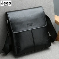 jeep buluo famous brand fashion mens handbag shoulder bag vintage pu leather retro messenger bag stylish casual male crossbody