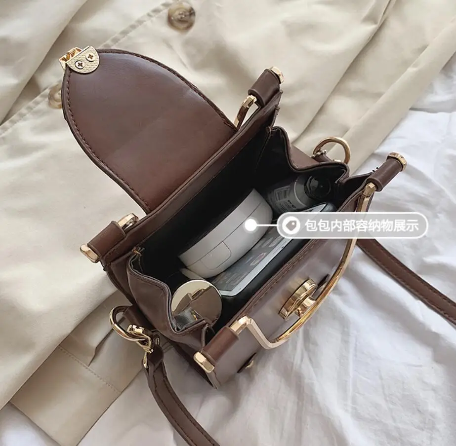 Винтажная модная маленькая сумка-тоут новинка 2019 женская дизайнерская сумка из