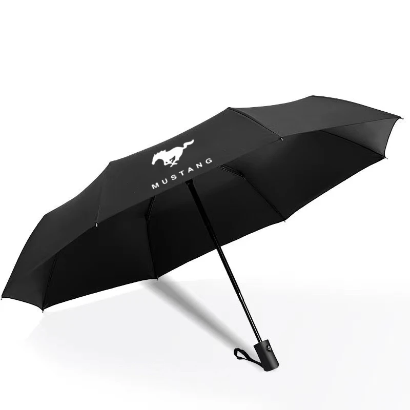 

Car Styling Three-fold Double Layer Umbrella Windproof Automatic Sun Beach Umbrella For Ford Mustang GT SHELBY Car Accessories