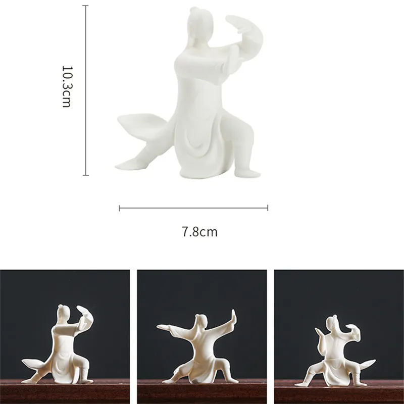 Креативные керамические статуэтки Тай Чи для офиса рабочего стола украшения