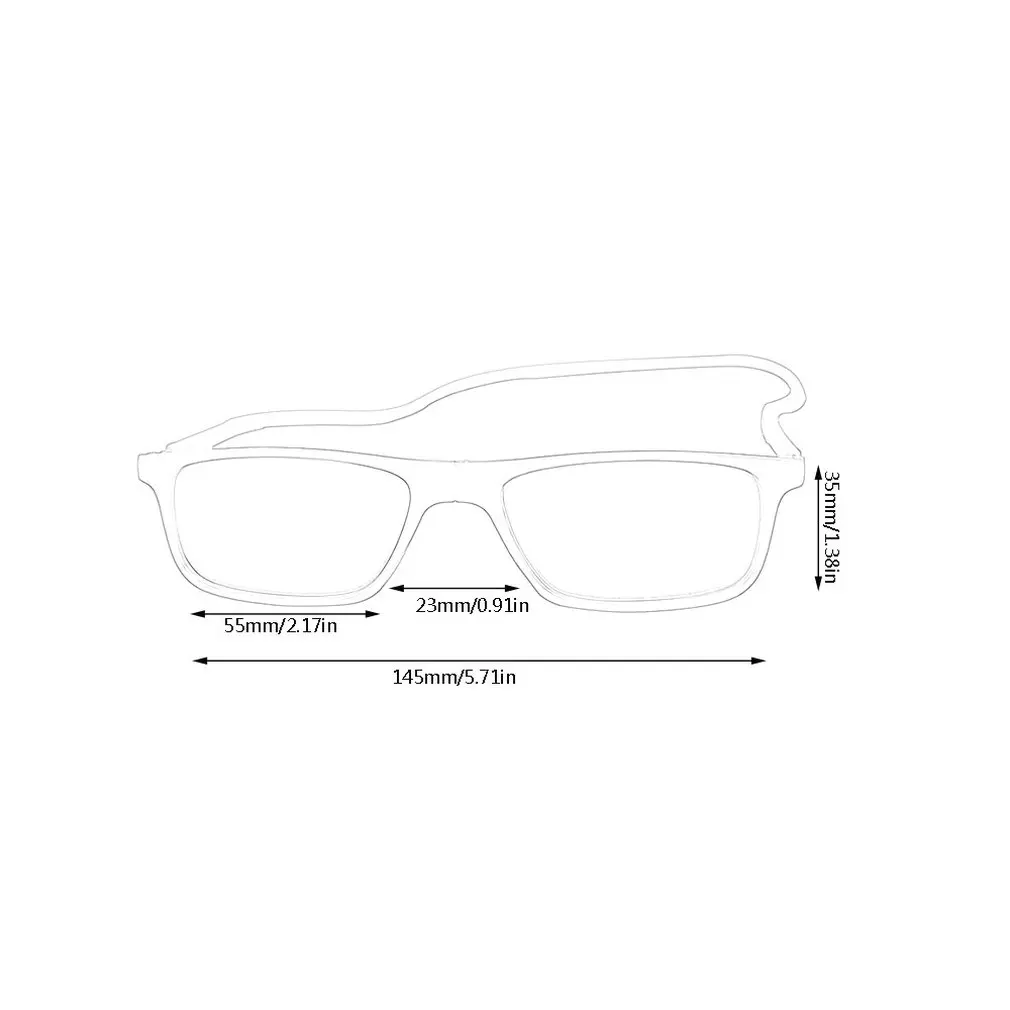 

360 Degree Folding Hanging Men Women Reading Glasses Visual Aid Reading Aid Eyeglasses Magnet Adjustable