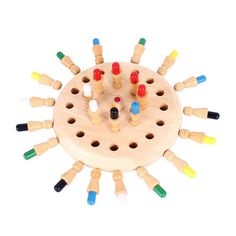 

2021 Educational Toys For Children Wooden Memory Match Stick Chess Board Game Table Games Family Board Games Improve Memory